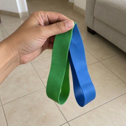 Foto enviada por Alexandra com os elásticos de resistência